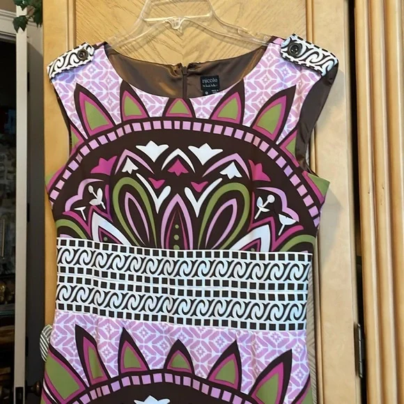 Nicole miller pattern dress size 8 - Picture 6 of 9